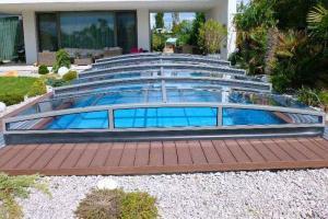 Nízké zastřešení bazénu Harmonie, průhledná výplň